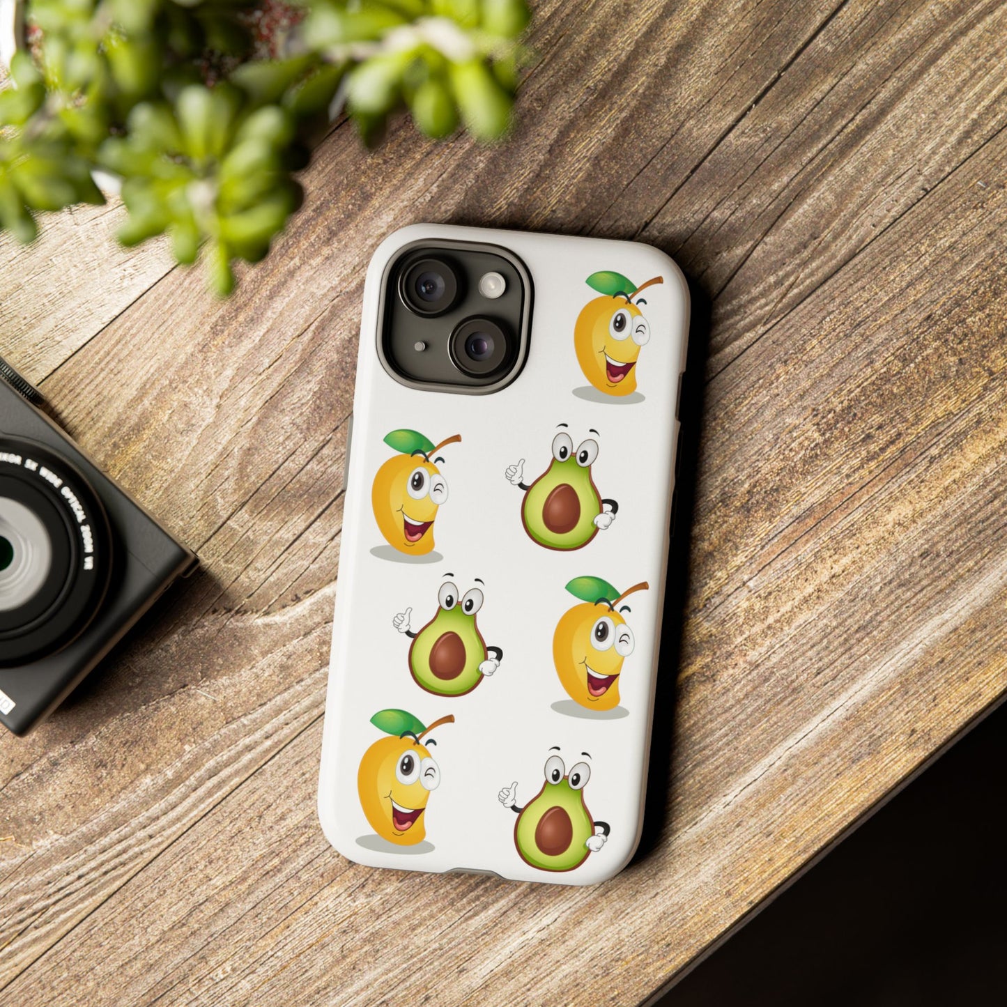 Funny Fruit Phone Case - Tough Cases with Avocado and Mango Design