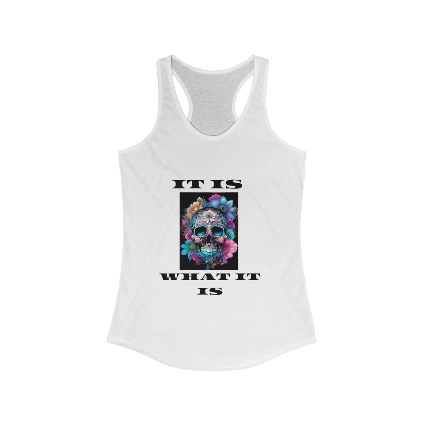 Bohemian Floral Skull Racerback Tank - Perfect for Summer Festivals & Casual Wear