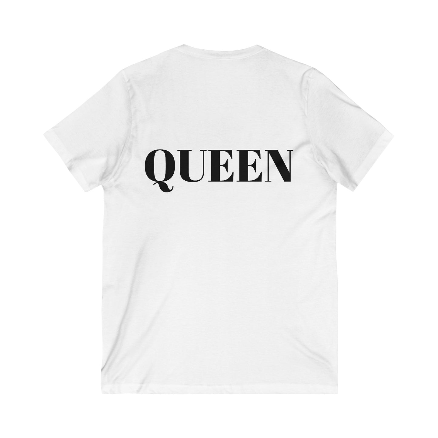 Empowered Queen V-Neck Tee - Inspirational Short Sleeve Shirt