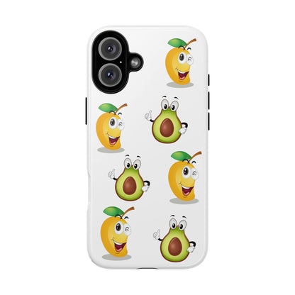 Funny Fruit Phone Case - Tough Cases with Avocado and Mango Design