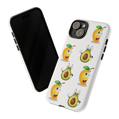 Funny Fruit Phone Case - Tough Cases with Avocado and Mango Design