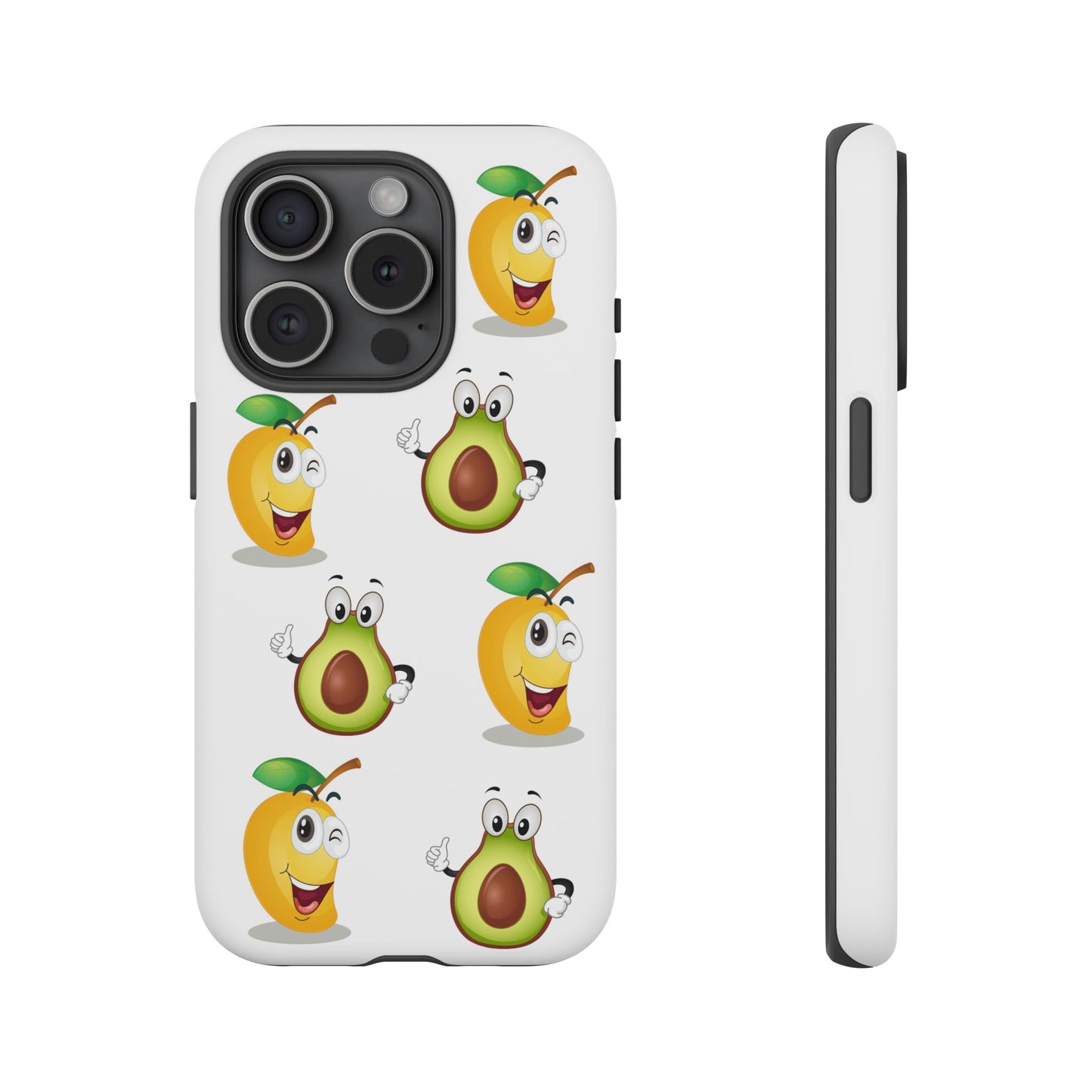 Funny Fruit Phone Case - Tough Cases with Avocado and Mango Design