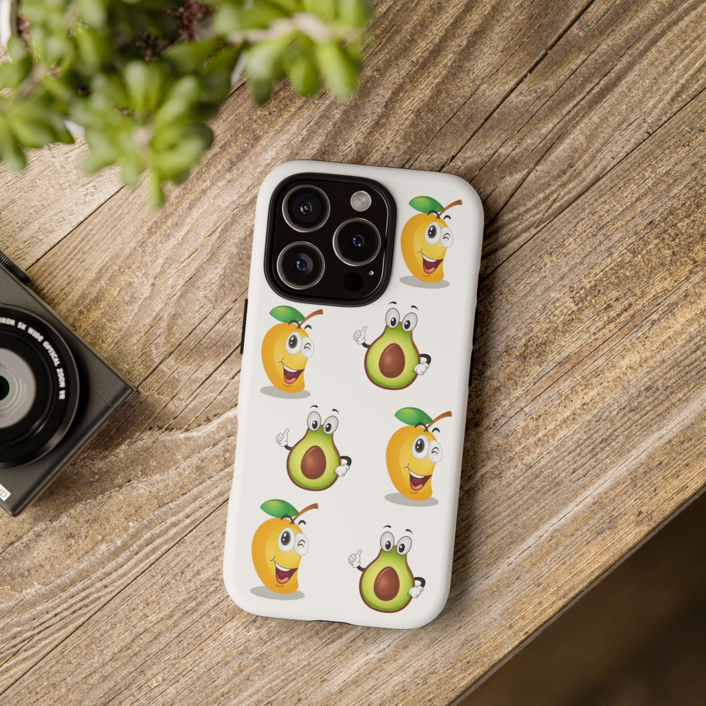 Funny Fruit Phone Case - Tough Cases with Avocado and Mango Design