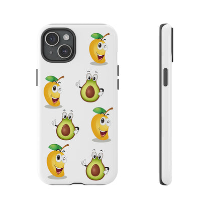 Funny Fruit Phone Case - Tough Cases with Avocado and Mango Design