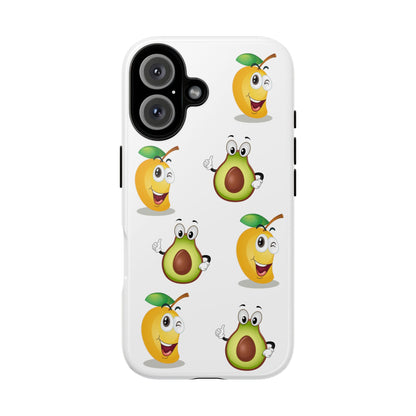 Funny Fruit Phone Case - Tough Cases with Avocado and Mango Design