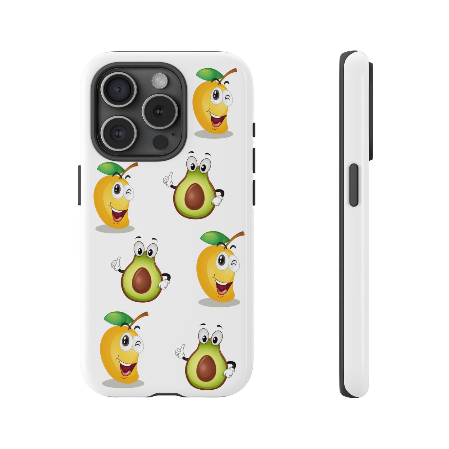 Funny Fruit Phone Case - Tough Cases with Avocado and Mango Design