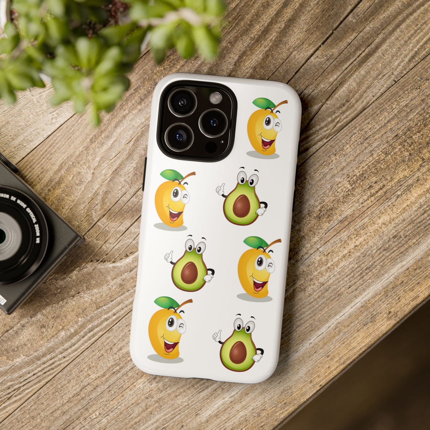 Funny Fruit Phone Case - Tough Cases with Avocado and Mango Design