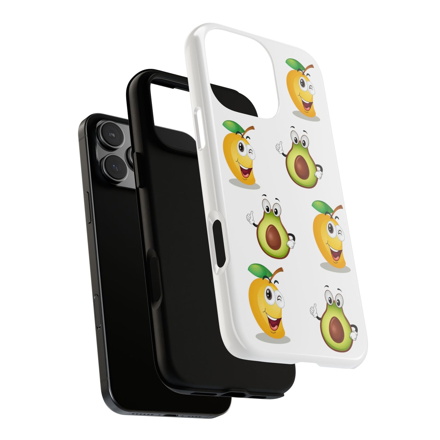 Funny Fruit Phone Case - Tough Cases with Avocado and Mango Design