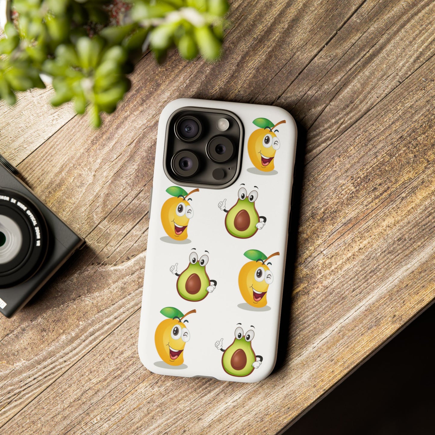 Funny Fruit Phone Case - Tough Cases with Avocado and Mango Design