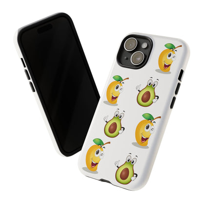 Funny Fruit Phone Case - Tough Cases with Avocado and Mango Design