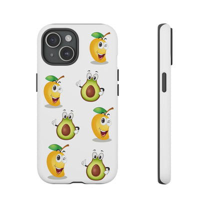 Funny Fruit Phone Case - Tough Cases with Avocado and Mango Design