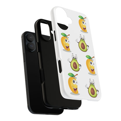 Funny Fruit Phone Case - Tough Cases with Avocado and Mango Design