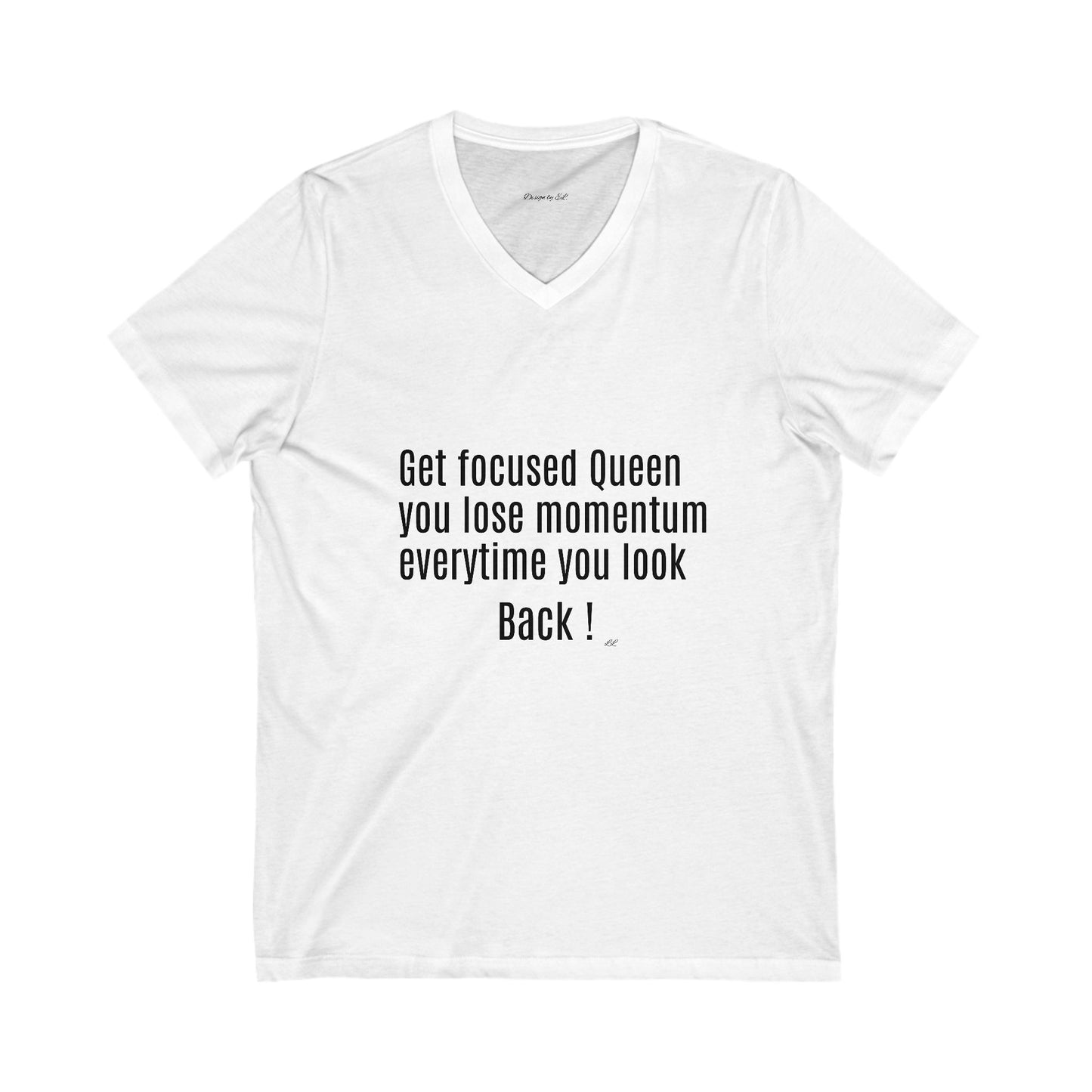 Empowered Queen V-Neck Tee - Inspirational Short Sleeve Shirt