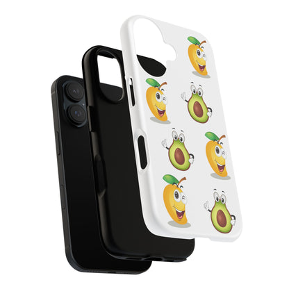 Funny Fruit Phone Case - Tough Cases with Avocado and Mango Design