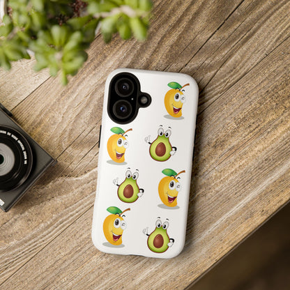 Funny Fruit Phone Case - Tough Cases with Avocado and Mango Design