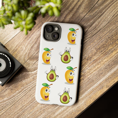 Funny Fruit Phone Case - Tough Cases with Avocado and Mango Design