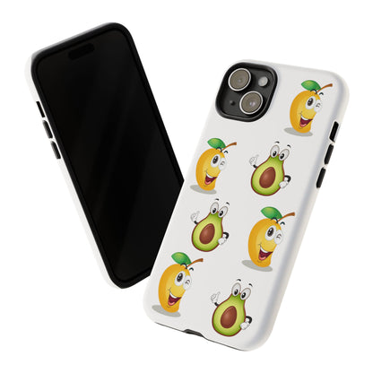 Funny Fruit Phone Case - Tough Cases with Avocado and Mango Design