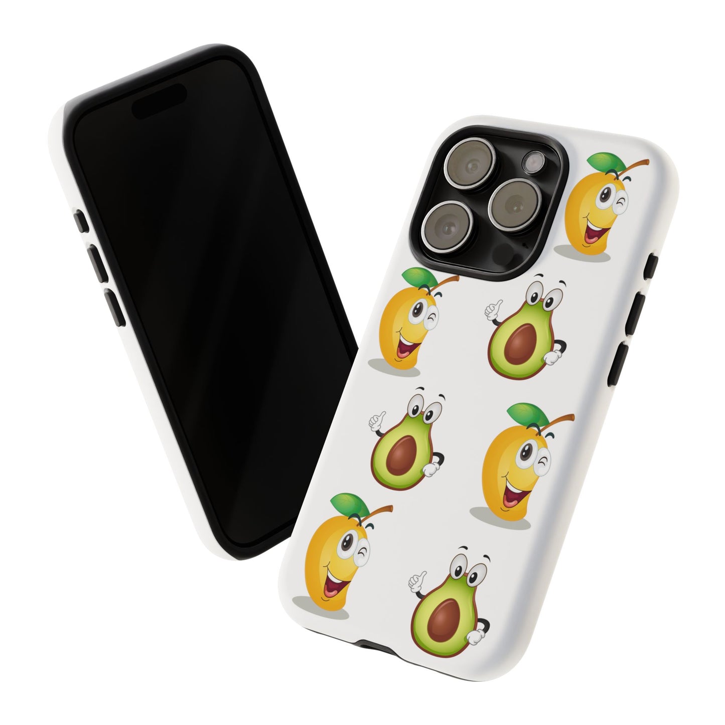 Funny Fruit Phone Case - Tough Cases with Avocado and Mango Design