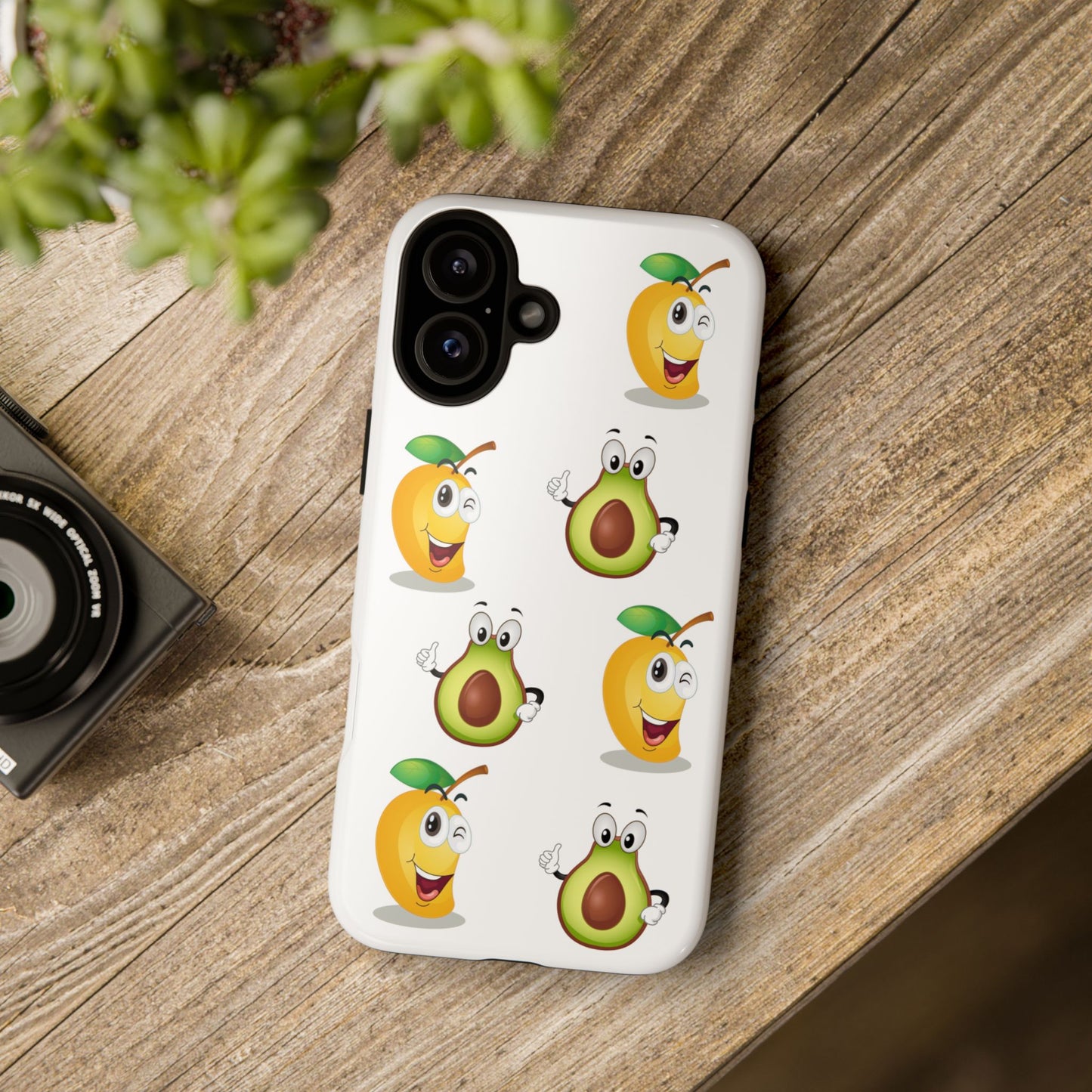 Funny Fruit Phone Case - Tough Cases with Avocado and Mango Design