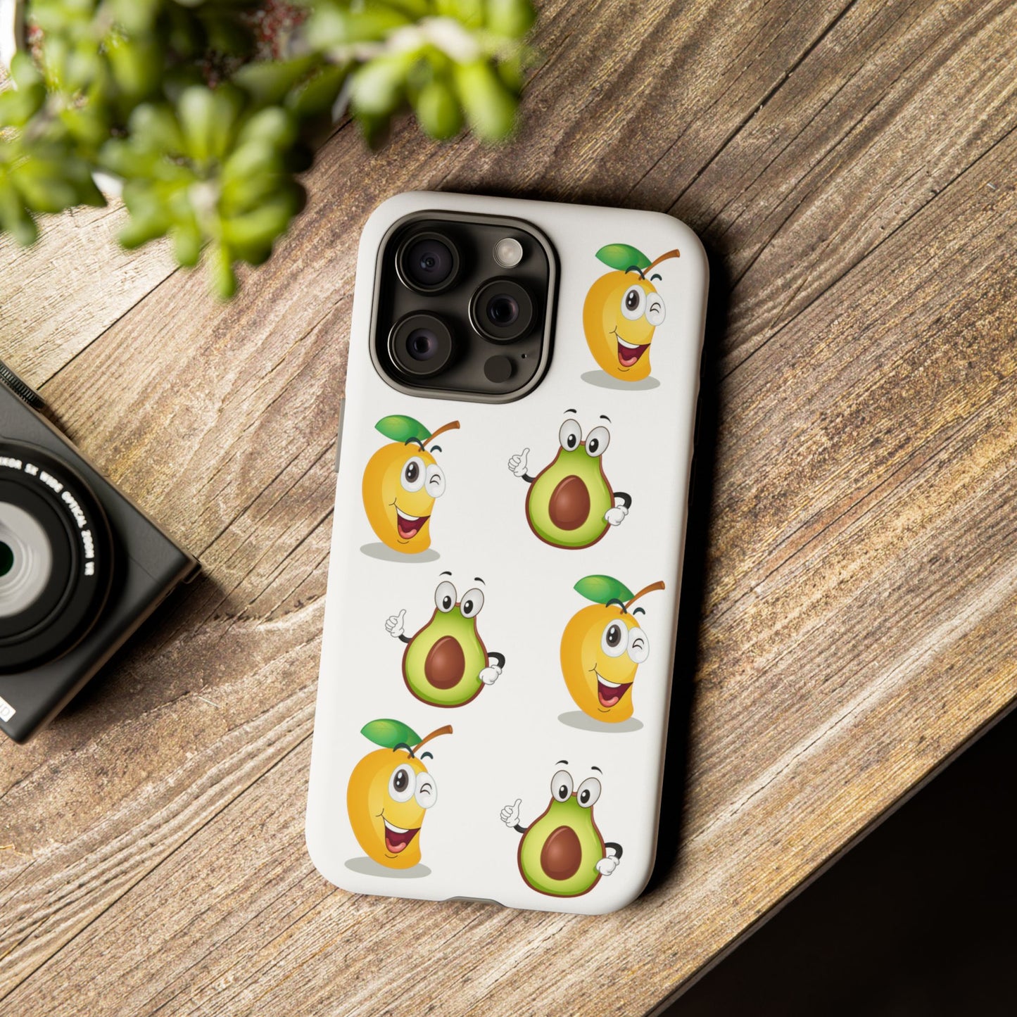 Funny Fruit Phone Case - Tough Cases with Avocado and Mango Design