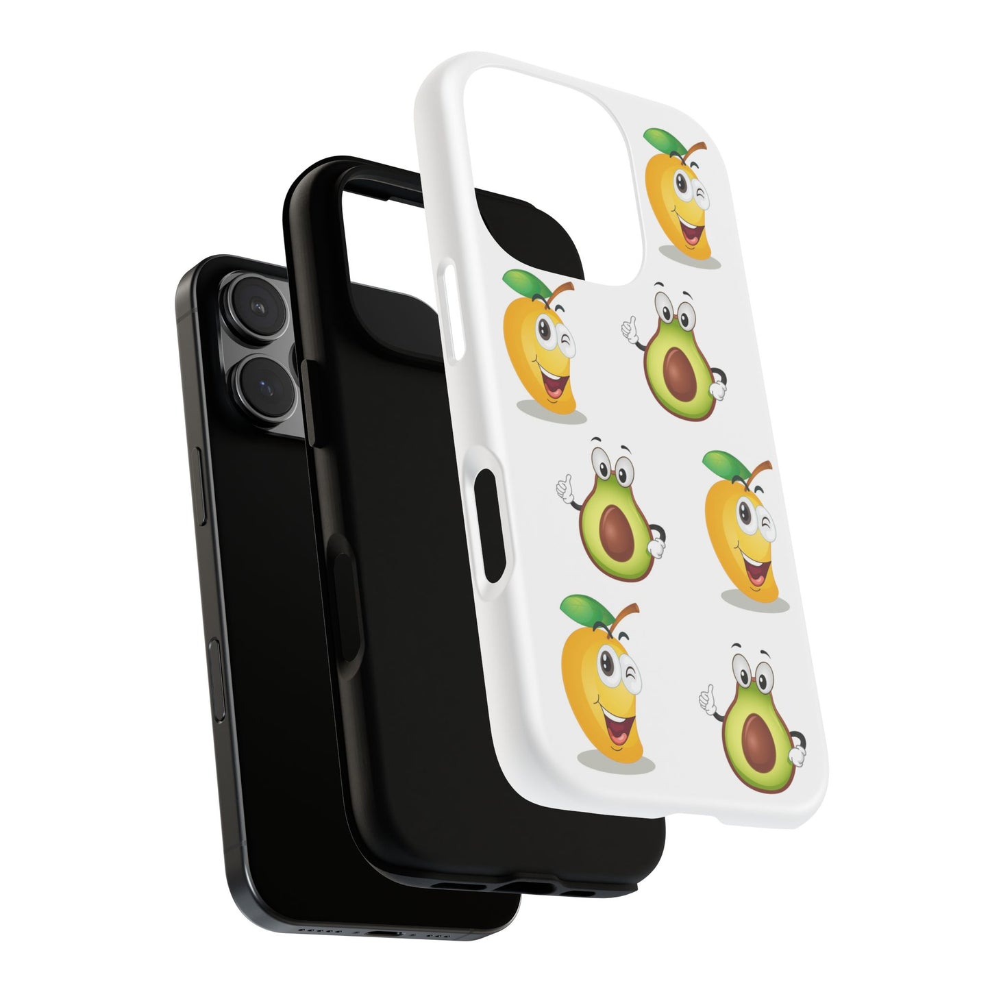 Funny Fruit Phone Case - Tough Cases with Avocado and Mango Design