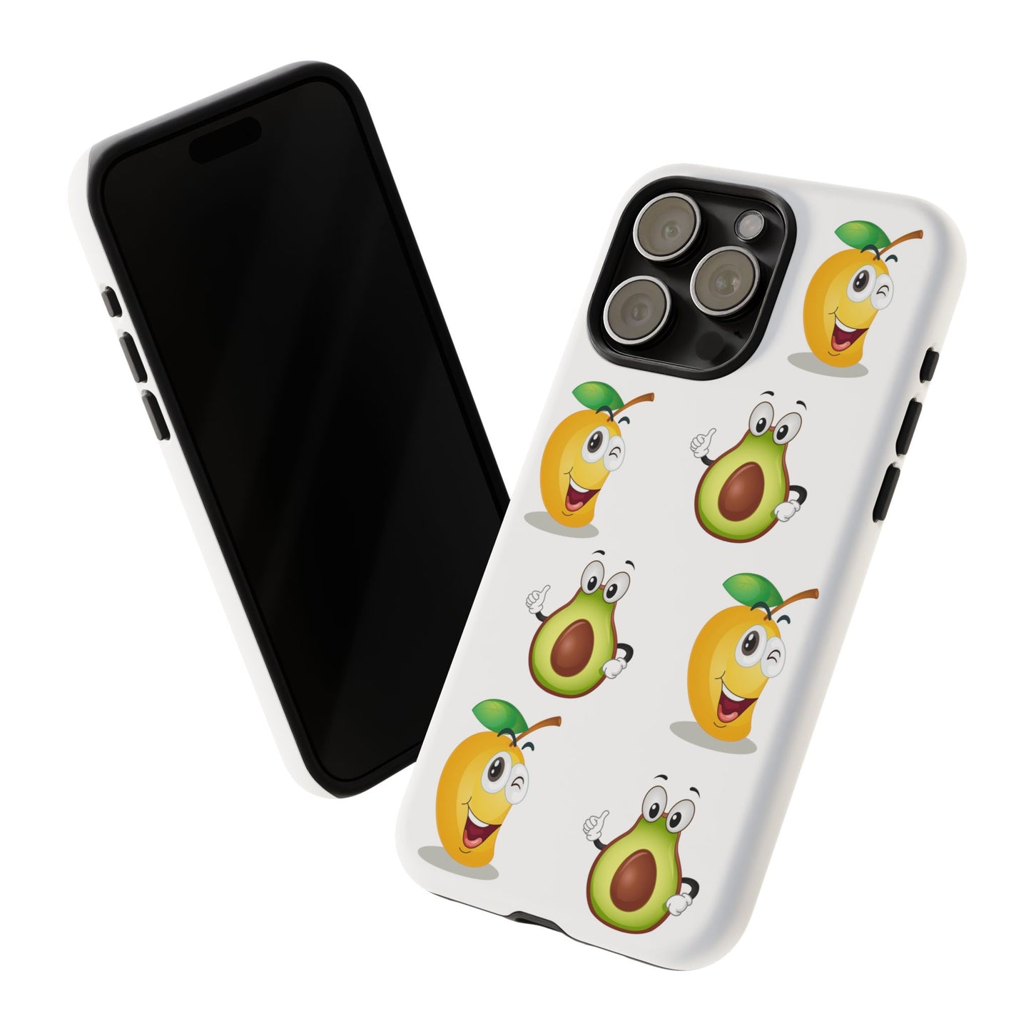 Funny Fruit Phone Case - Tough Cases with Avocado and Mango Design