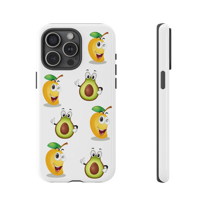 Funny Fruit Phone Case - Tough Cases with Avocado and Mango Design